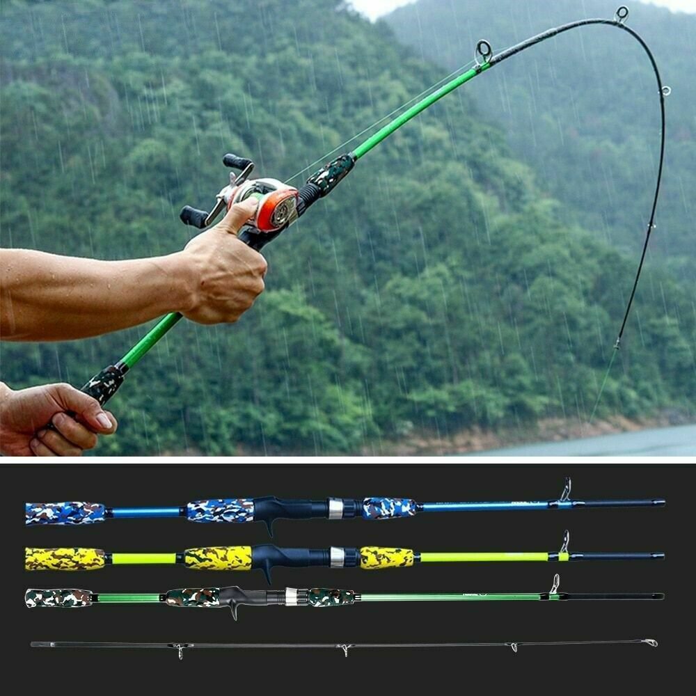 Fishing Rod Spinning Casting Lure Carbon Pole Travels Hand Lures Portable Rods