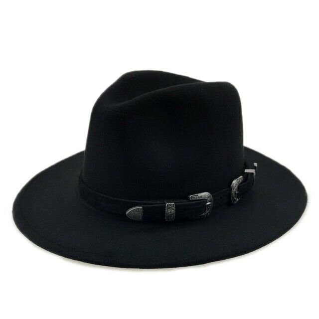 Fedora Hat Classical Wide Brim Gangster Cap Men Women Vintage Trilby Panama Hats