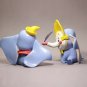 Disney Elephant Dumbo Model Toy Cartoon Dumbo 10cm PVC Action Figure 2pcs/set