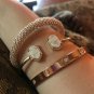 Kendra Scott Inspired Fashion Cuff Bracelet Multicolor Druzy Oval Quartz Jewelry