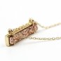 Kendra Scott Inspired Necklace Square Bar Style Resin Druzy Marble Stone Pendant