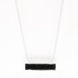 Kendra Scott Inspired Necklace Square Bar Style Resin Druzy Marble Stone Pendant