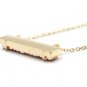 Kendra Scott Inspired Necklace Square Bar Style Resin Druzy Marble Stone Pendant