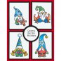 Christmas Santa Gnomies Elves Clear Stamps DIY scrapbooking Cards Crafts New