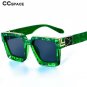 Fashion Square Sunglases Metal Side Gradient Men Women Vintage Retro Hip Hop New