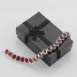Oval Red Garnet Bracelet Women Vintage 925 Sterling Silver Overlay Bracelet 2019