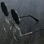 Steampunk Sunglasses Round Metal Retro Flip Up Circular Lens Men Women Glasses