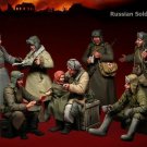 1/35 Resin Figure Model Kit WWII Russia Winter Crew Team 10 Infantry Soldiers