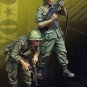 1/35 Resin Figure Model Kit US Machine Gunner 2 Figures In Vietnam War Unpainted