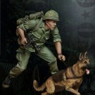 1/35 Resin Figure Model Kit Vietnam War US Scout Team With Tracking Dog Unpaint