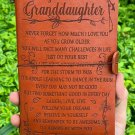 TO GRANDDAUGHTER - NEVER FORGET HOW MUCH I LOVE YOU - VINTAGE JOURNAL