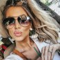 Big Aviator XXL "Talon" OVERSIZED Metal Gradient Women Sunglasses Shadz GAFAS