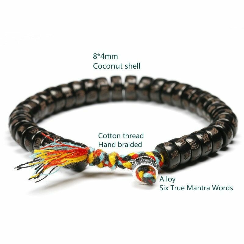 Tibetan Buddhist Braided Cotton Thread Lucky Knots Bracelet Natural Handmade