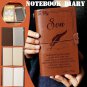 Cherish Words For My Son/Daughter My Man/Wife Engraved Leather Journal Notebook