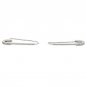 925 Sterling Silver Plated Earrings Sparkly Safety Pin Studs Women Ear Jewelry