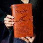 Engraved Leather Journal Notebook Cherish Words For My Daughter My Wife My Man