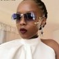 NEW Oversized Rimless Luxury Sunglasses Gradient Lens Vintage Women Fashion 2020