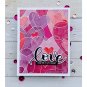 HEART TO HEART BACKGROUND Transparent Stamps For DIY Scrapbooking Photo Album Decorative Embossing