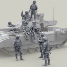 1/35 9pcs Resin Figure Model Kit Modern Russian Tank Crew Army Soldiers No Tank