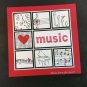 MUSIC Metal Cutting Dies Clear Stamps For DIY Scrapbooking Photo Album Craft
