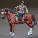 1/35 Resin Figure Model Kit WWII Russian Mounted Officer With Horse Unpainted