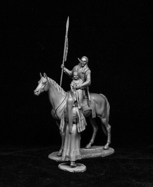 1/30 Resin Figure Model Kit Native American Warrior With Family Unpainted