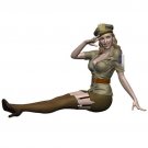 1/16 Resin Figure Model Kit Sexy Girl US Female Pilot Uniform WWII Unpainted