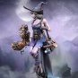 1/24 Resin Figure Model Kit Witch And Owl On Magic Broom Unassembled Unpainted
