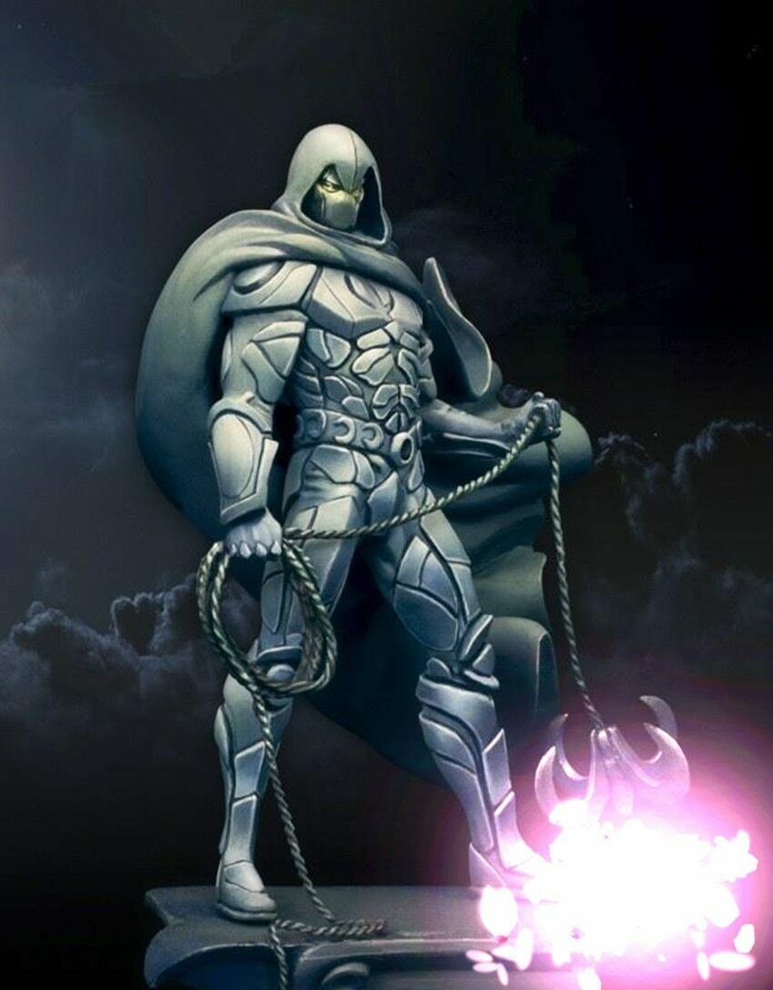 70mm Resin Figure Model Kit Warrior SuperHero Moon Knight Unpainted Unassambled