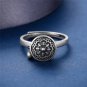 925 Silver Buddhist Ring For Women Tibetan Prayer Good Luck Ring