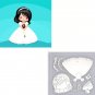 Praying Girl In White Metal Cutting Dies for DIY Scrapbooking photo album Decorative Embossing