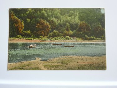 Canoeing Callicoon NY Divided Back Postcard  Posted 1910