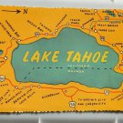 Map of  Lake Tahoe 4x6 Chrome Postcard  Not Posted