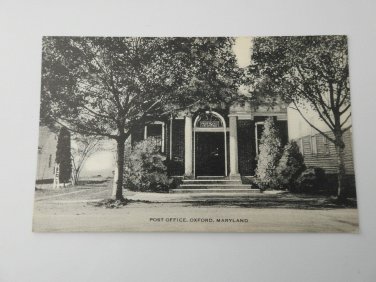 Post Office Oxford MD Vintage Postcard Not Posted