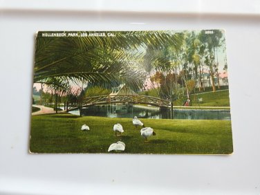 Hollenbeck Park Los Angeles CA  Divided Back Postcard Not Posted