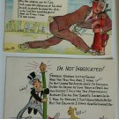 Lot of 2 Comic Postcards Drunk Versions of Twinkle Little star Funny