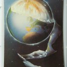 Peeled World Earth  from Space 4x6 Chrome Postcard  Posted 1984