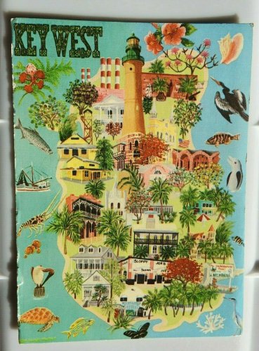 Map of Key West FL 4x6 Chrome Postcard  Posted  1994