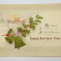 Lot of 4 New Year Divided Back Postcards with Bells All Posted