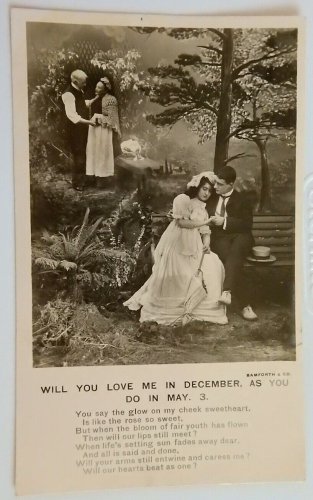 Bamforth Life Model series Will you Love me in December RPPC  Not Posted