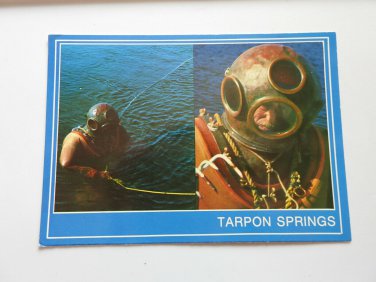 Sponge Diver Tarpon Springs FL 4x6 chrome postcard Not Posted