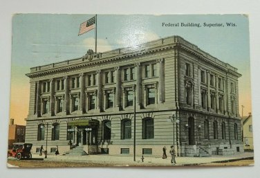 Federal Building Superior WI Divided Back postcard Posted 1907