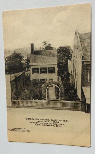 scribner House New Albany IN Divided Back Postcard  Not posted