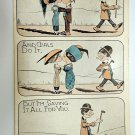 Boys Do It Girls Do It Comic Divided Back Postcard posted 1913