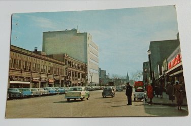 sherman ave Evanston IL Vintage 1950s Chrome Postcard  Not Posted