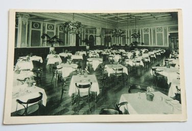 Dining Room at the Astor House Hotel Tientsin China 1930x Postcard  Not Posted