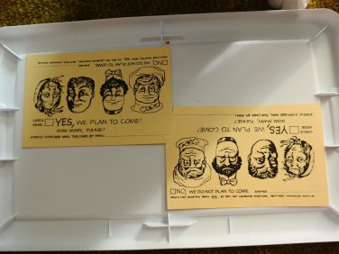 Metamorphosis Reply Card same Faces change Repro Postcard Not Posted
