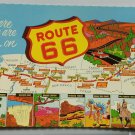 Map of Route 66 Chicago to LA 4x6 Chrome Postcard  Not Posted