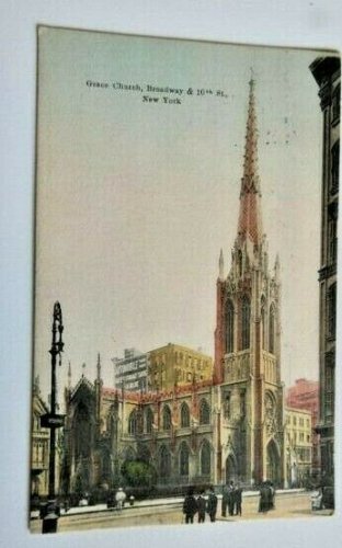 Grace Church  NYC Divided Back Postcard  Posted 1914