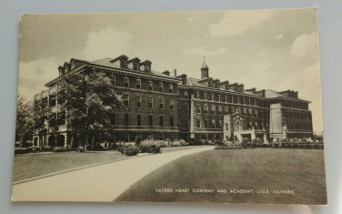 Sacred Heart Convent Lisle IL Divided Back Postcard Not Posted
